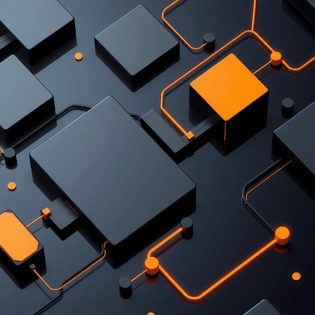 Abstract geometric circuit pattern background