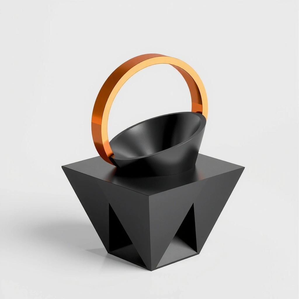 Abstract geometric stability sculpture